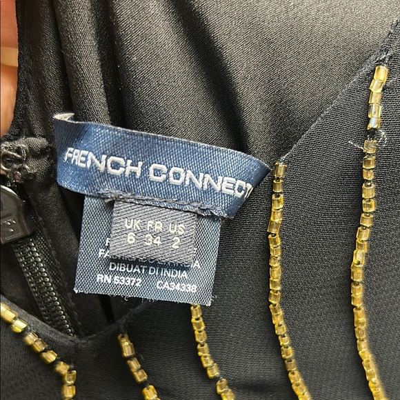 French Connection Black Gold Sheath Mini Dress - Picture 7 of 9